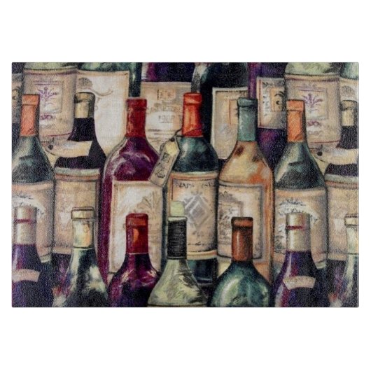 Weinliebhaber Glas-Schneidebrett Schneidebrett (Vorderseite)