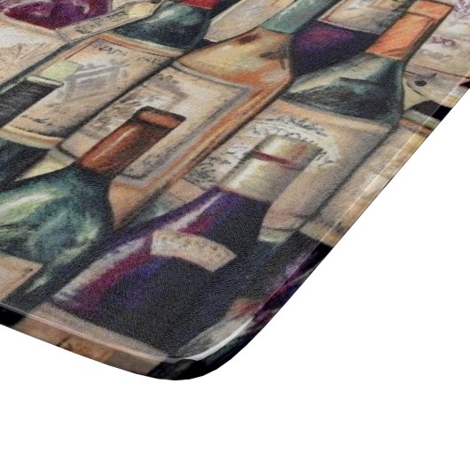 Weinliebhaber Glas-Schneidebrett Schneidebrett (Ecke)