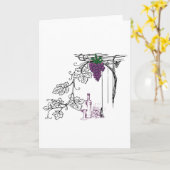 Weinliebhaber Leere Karte (Gelbe Blume)