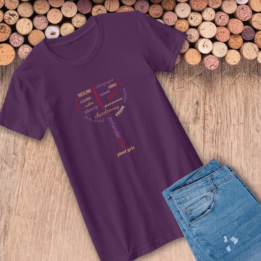 Weinliebhaber Moderne Typografie T-Shirt