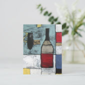 Weinliebhaber Party Einladung - Art Chefkoch (Stehend Vorderseite)