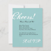 Weinliebhaber Party Einladung - Art Chefkoch (Rückseite)