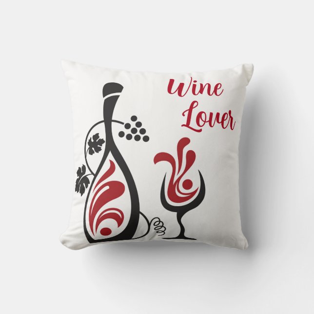 Weinliebhaber Pillow Kissen (Vorderseite)