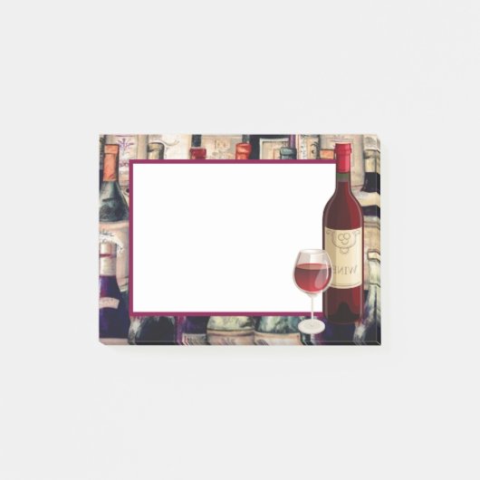 Weinliebhaber Post-it Klebezettel (Vorderseite)