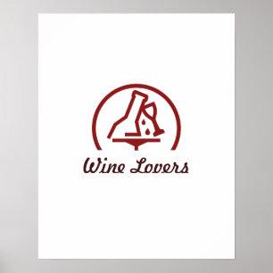 Weinliebhaber Poster