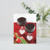 Weinliebhaber Postkarte (Stehend Vorderseite)