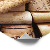 Weinliebhaber Rot- und Weißkorkensammlung Poster (Ecke)