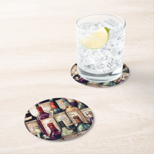 Weinliebhaber Runde Untersetzer (Vor Ort)