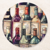 Weinliebhaber Runde Untersetzer (Vorderseite)