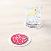 Weinliebhaber Runder Pappuntersetzer (Vor Ort)