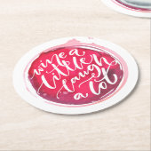 Weinliebhaber Runder Pappuntersetzer (Angewinkelt)