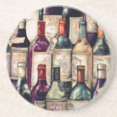 Weinliebhaber Sandstone Untersetzer (Vorne)