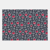 Weinliebhaber Umhüllungspapier Set 3 Geschenkpapier Set (Vorderseite 3)