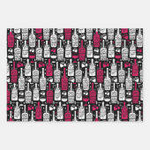 Weinliebhaber Umhüllungspapier Set 3 Geschenkpapier Set (Vorderseite 2)