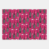 Weinliebhaber Umhüllungspapier Set 3 Geschenkpapier Set (Vorderseite)