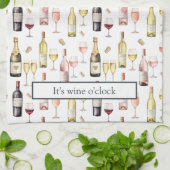 Weinliebhaber Wein-Stunde  Geschirrtuch (Gefaltet)