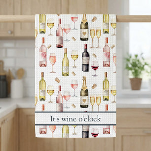 Weinliebhaber Wein-Stunde  Geschirrtuch