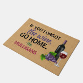 Weinliebhaber, wenn Sie vergessen haben, Zuhause C Fußmatte (Schrägansicht)