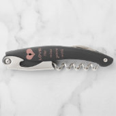 Weinliebhaber Zitat Rosa und Schwarz Personalisier Kellnermesser (Vorderseite)