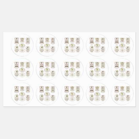 Weinlogo Etiketten (Blatt)