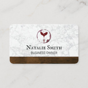 Weinlogo   Marble Wood Visitenkarte