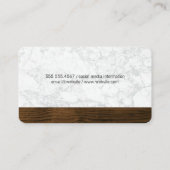 Weinlogo | Marble Wood Visitenkarte (Rückseite)