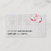 Weinlogo | Marmor und Bleiche Visitenkarte (Rückseite)