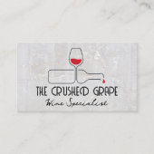 Weinlogo | Marmor und Bleiche Visitenkarte (Vorderseite)