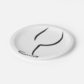 Weinlogo Pappteller (Schrägansicht)