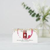 Weinlogo | Party Confetti Visitenkarte (Stehend Vorderseite)