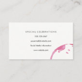 Weinlogo | Party Confetti Visitenkarte (Rückseite)