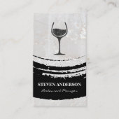 Weinlogo | Rock Texture Visitenkarte (Vorderseite)