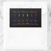 WEINLOVER_6 FLASCHE RECHTECKIGER AUFKLEBER (Tasche)