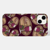 Weinlover auf dem Holzoval Case-Mate iPhone Hülle (Rückseite (Horizontal))