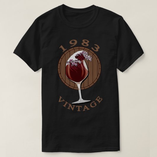 Weinlover Geburtstag 1983 Vintag T-Shirt (Design vorne)