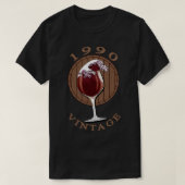 Weinlover Geburtstag 1990 Vintag T-Shirt (Design vorne)