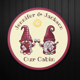 Weinlover Gnome Couple Cruise Door Marker Magnet