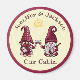 Weinlover Gnome Couple Cruise Door Marker Magnet