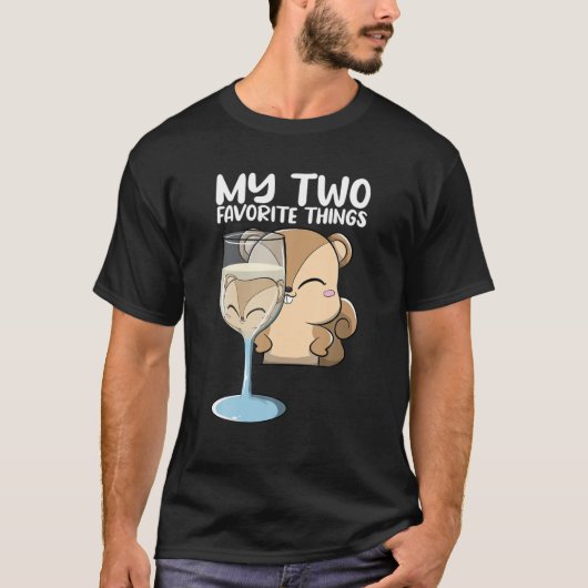 Weinlover und Niedliches Eichhörnchen Niedliche Al T-Shirt (Vorderseite)