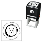 Weinlupe mit Monogramm-Glaszirkular Permastempel (Beispiel)