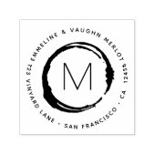 Weinlupe mit Monogramm-Glaszirkular Permastempel (Design)