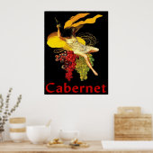 Weinmädchen Cabernet Poster (Küche)