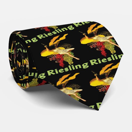 Weinmädchen Riesling Print, Krawatte (Gerollt)
