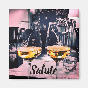 Weinmagazin mit italienischem Wort für Käse Magnet