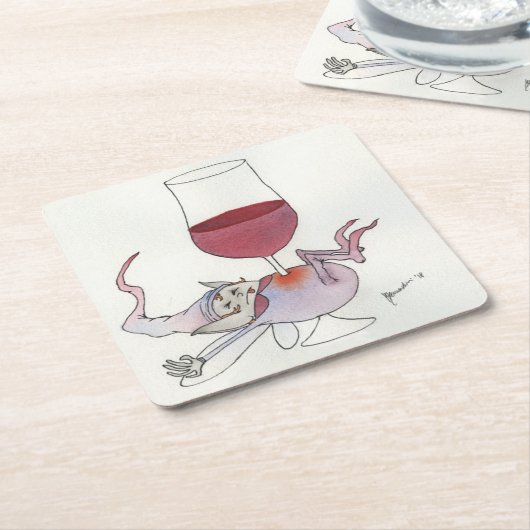 Weinmärchen Rechteckiger Pappuntersetzer (angewinkelt)