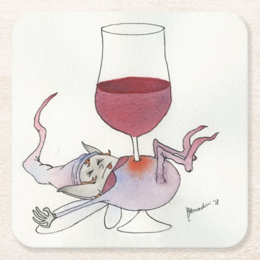 Weinmärchen Rechteckiger Pappuntersetzer (Vorderseite)