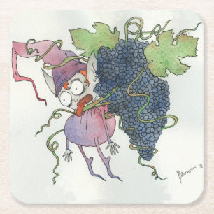 Weinmärchen Rechteckiger Pappuntersetzer