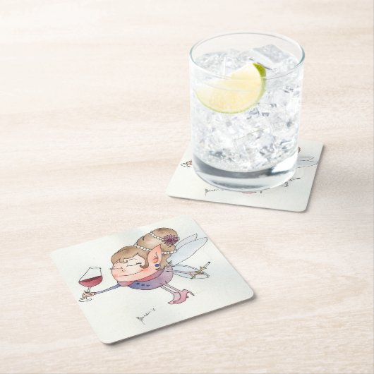 Weinmärchen Rechteckiger Pappuntersetzer (Vor Ort)