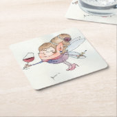 Weinmärchen Rechteckiger Pappuntersetzer (angewinkelt)