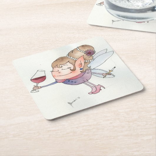 Weinmärchen Rechteckiger Pappuntersetzer (angewinkelt)